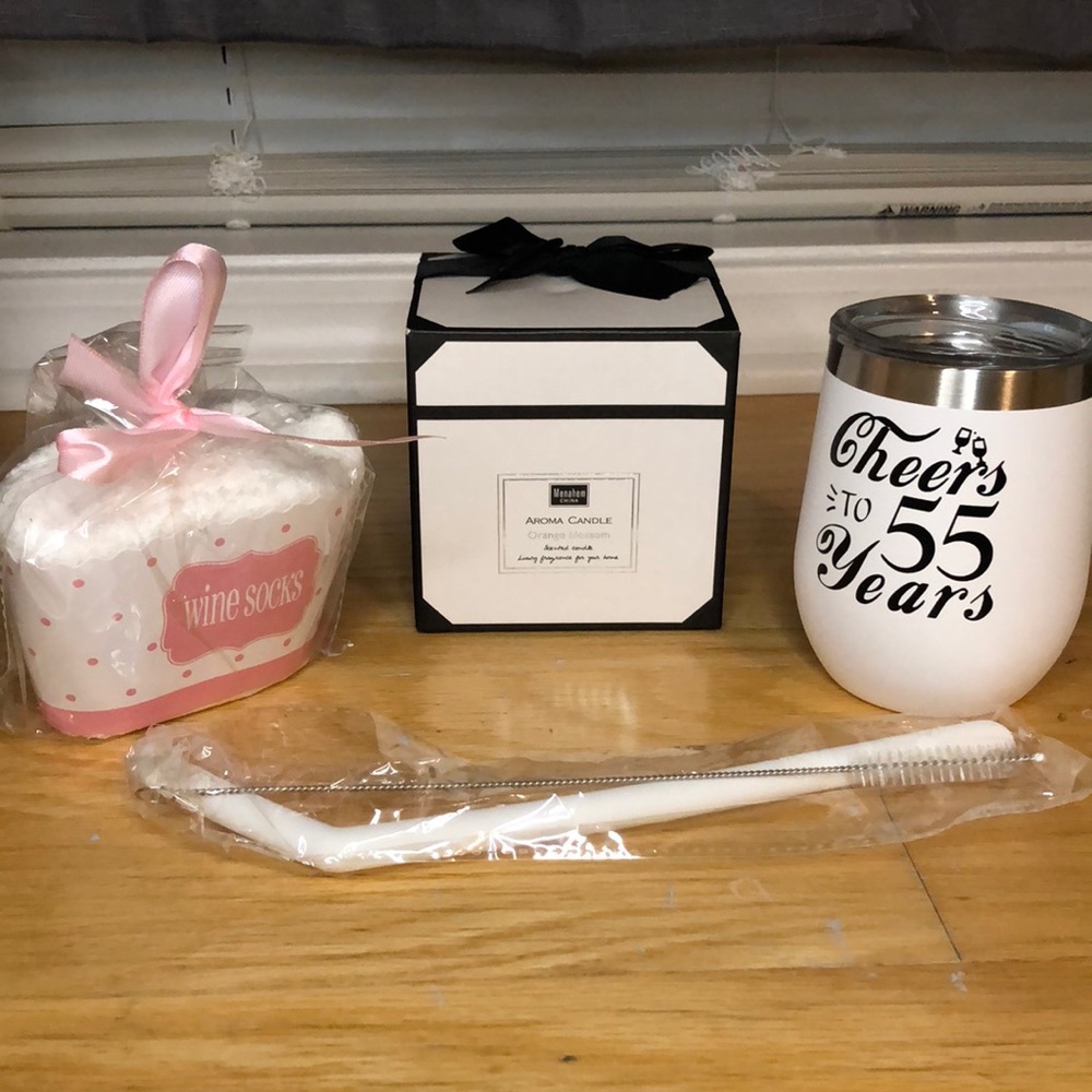 Brand New 55th Birthday Tumbler gift set
